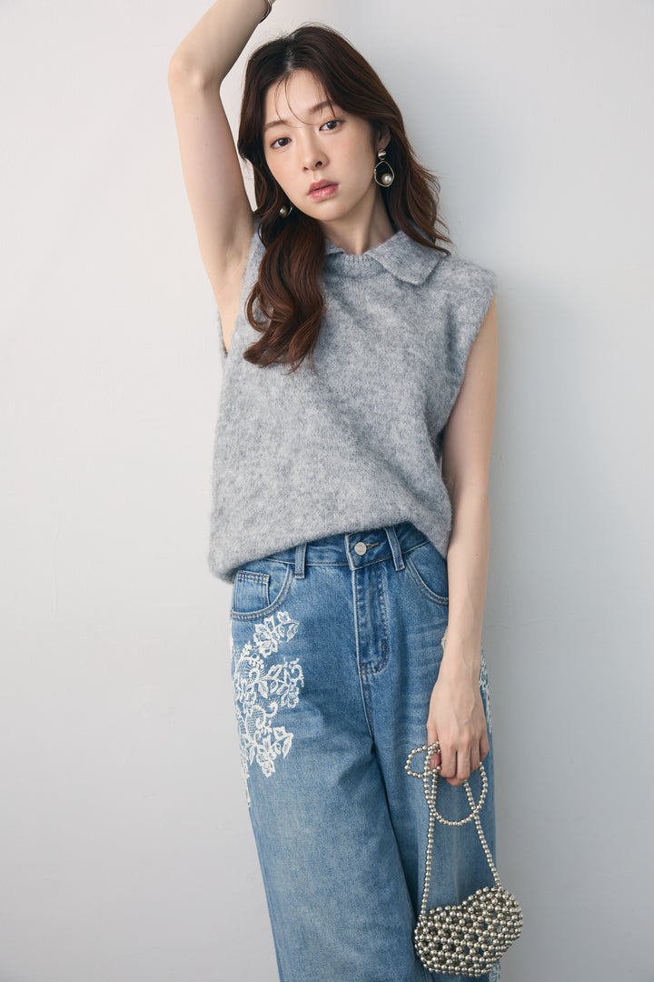 [予約]モヘア起毛ポロベスト