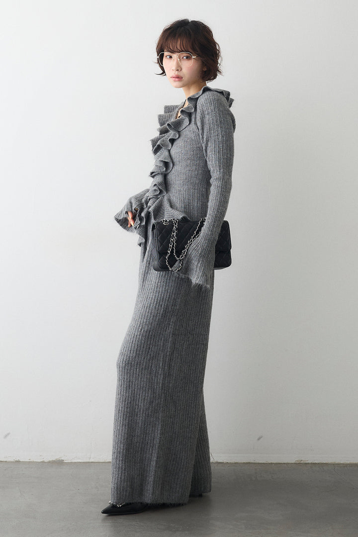 [予約]フロントフリル美ラインニットセットアップ