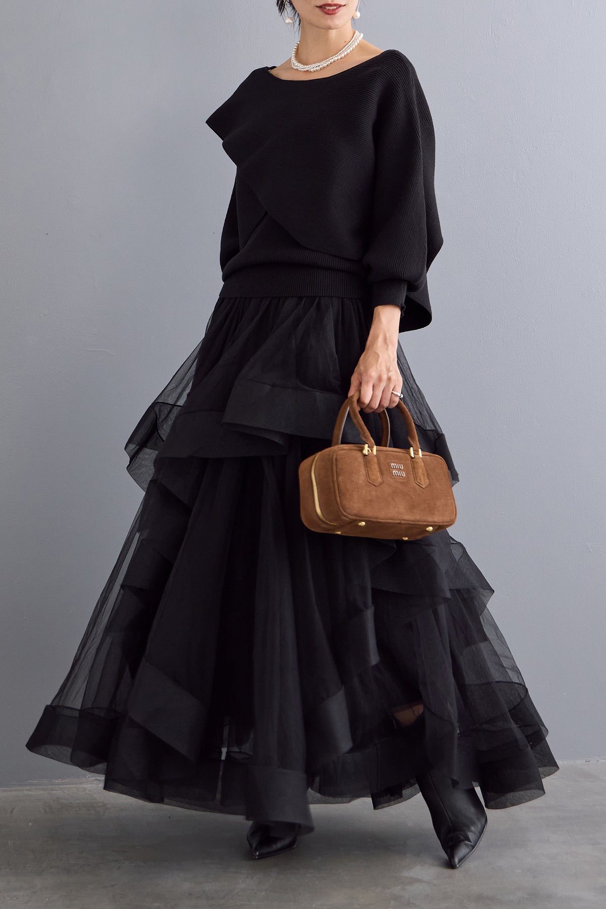 予約/SET]アシメケープタンクニットセット+ランダムフリル