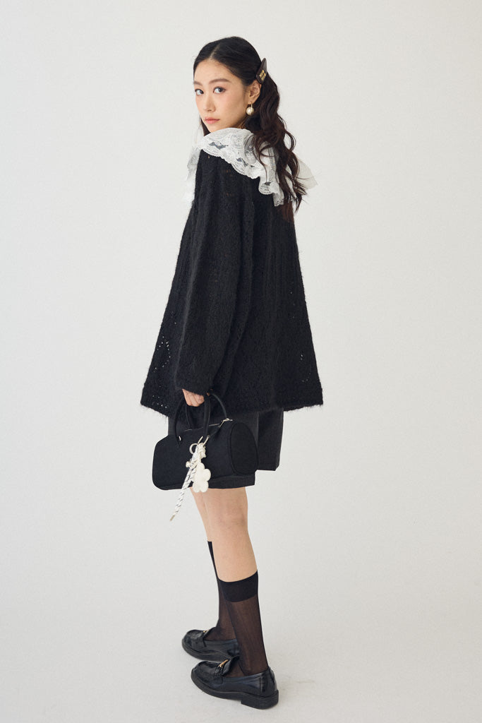 [予約]ダブルレースカラードッキングニット