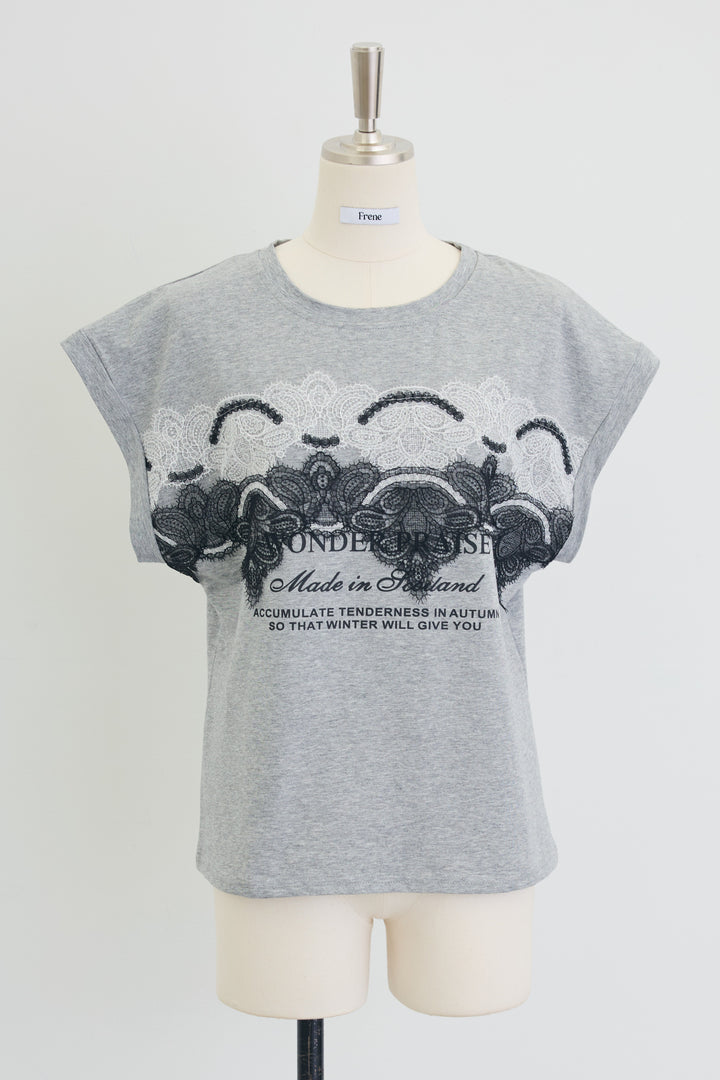 [予約]レースデザインロゴTシャツ