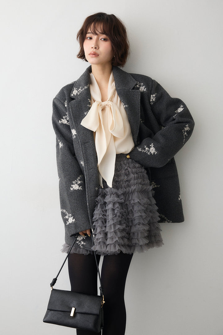 [予約]フラワーエンブロイダリーモッサジャケット