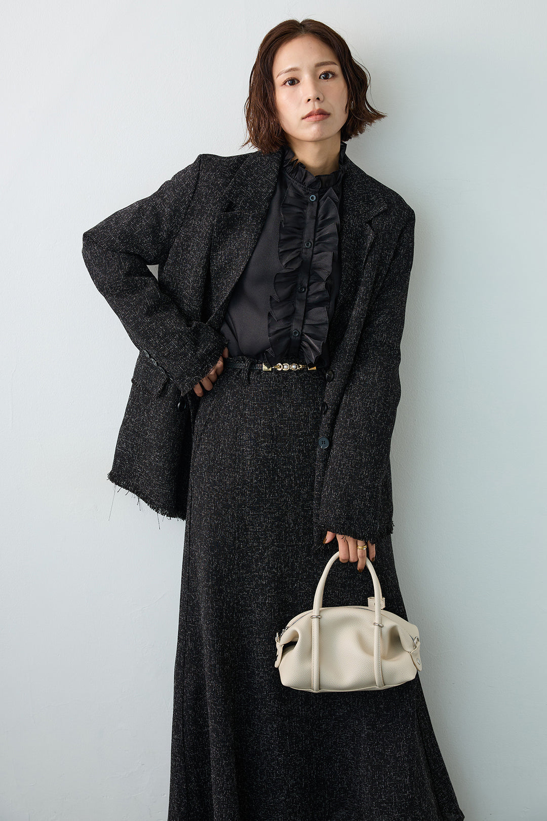 [予約]スラブネップツイードフリンジテーラージャケット