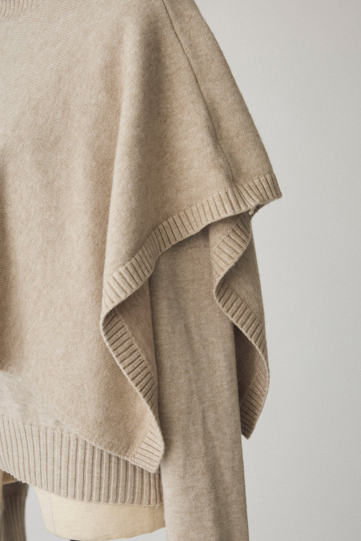 [予約]アシメケープ2wayニット