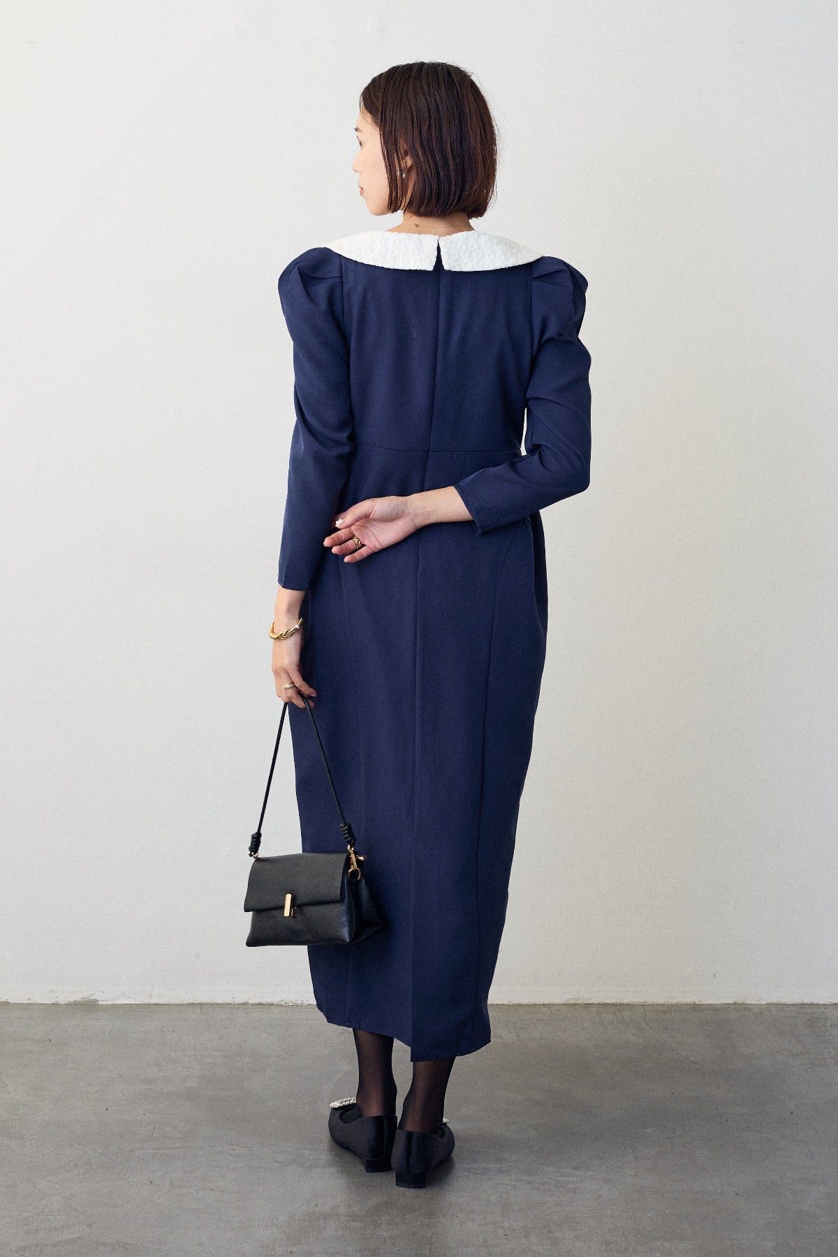 予約]2wayレースカラーコクーンワンピース – Frene