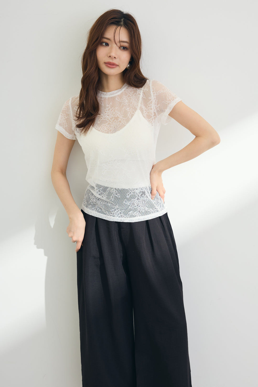 [予約]ニュアンスレースTシャツ