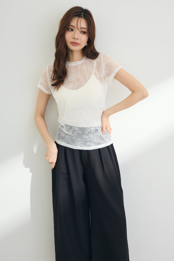 [予約]ニュアンスレースTシャツ