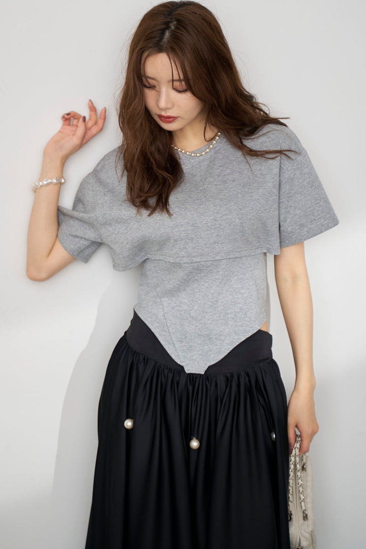 [予約]バックレースアップTシャツ
