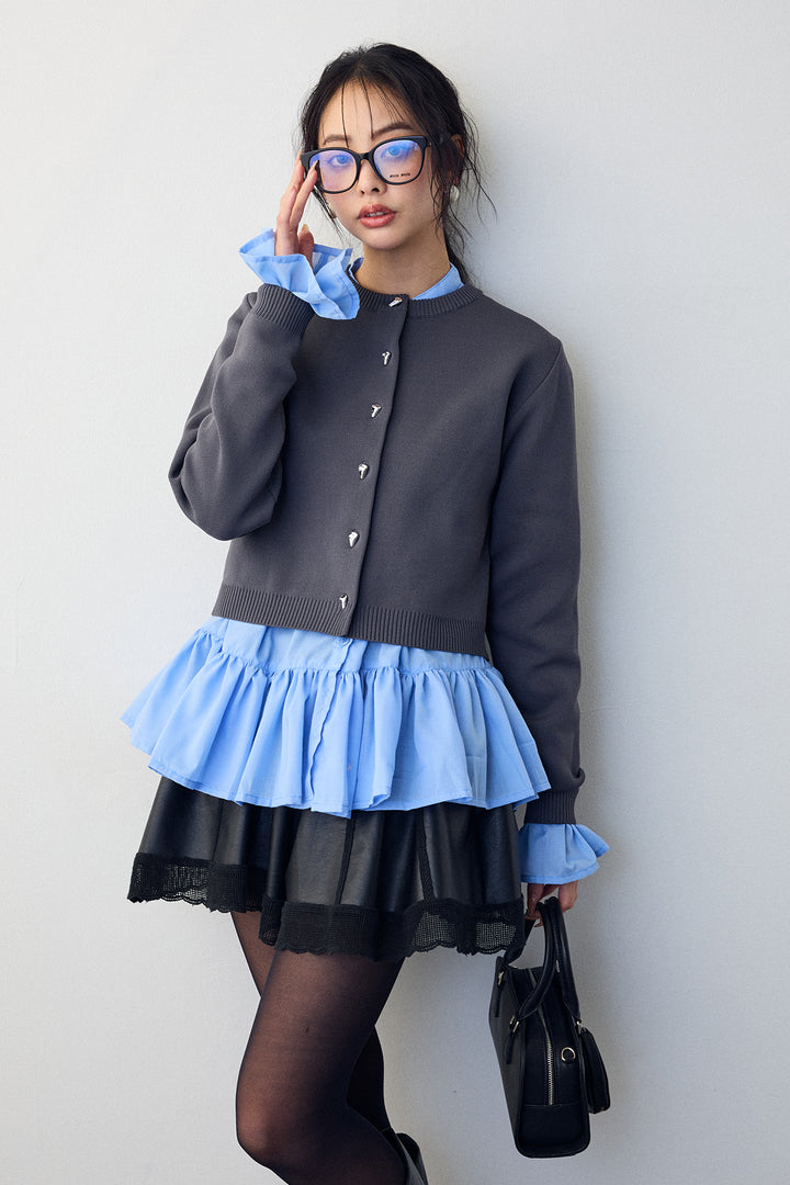 [予約]フリルヘムスリーブブラウス