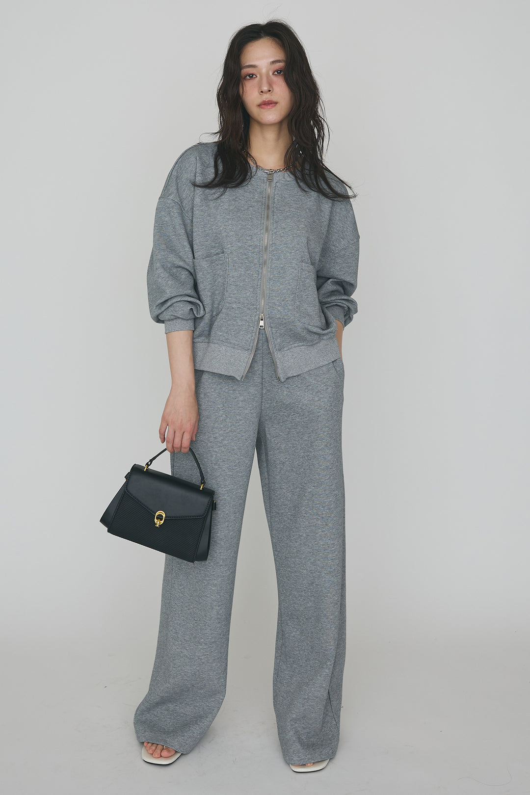 [予約]総レースカラーベストセットスウェットパンツセットアップ