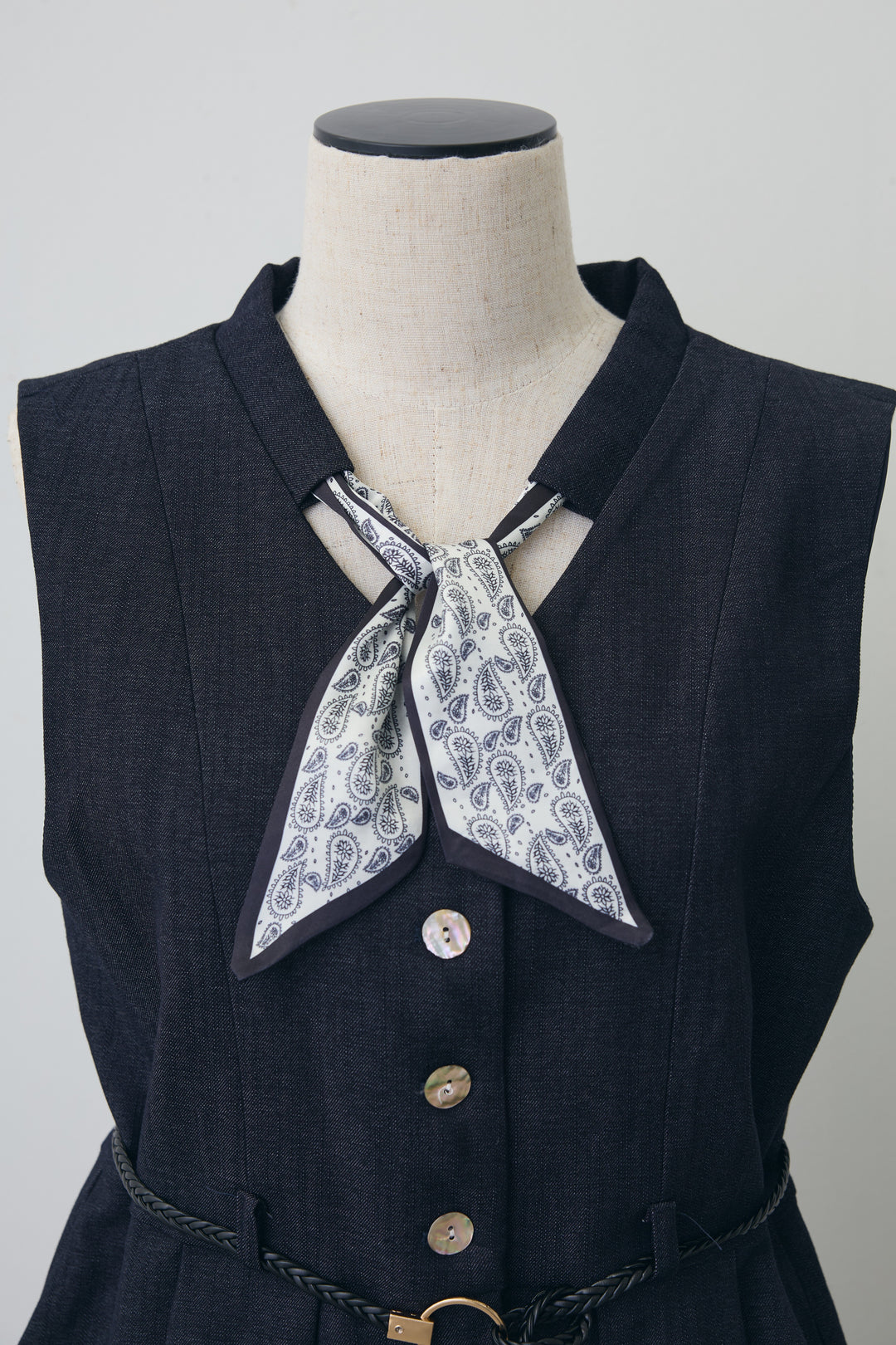 [予約]スカーフセットデニムマニッシュセットアップ