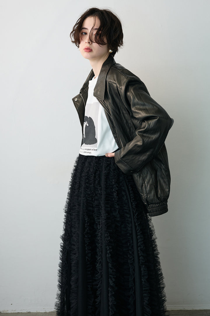 [予約]グロッシーワッシャーレザーライクジャケット