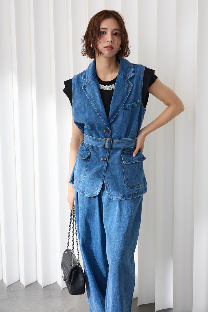 [予約]パールビジューネックダブルフレンチスリーブトップス