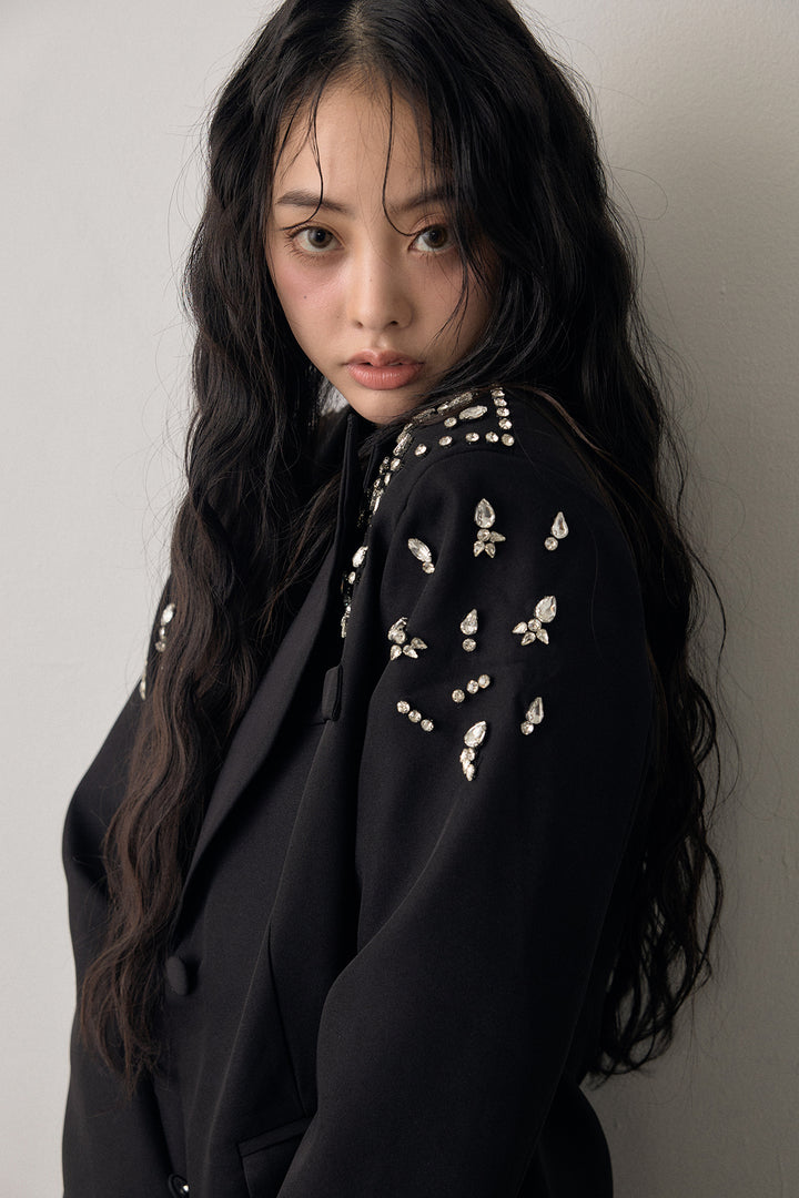 [予約]ショルダービジューマニッシュジャケット