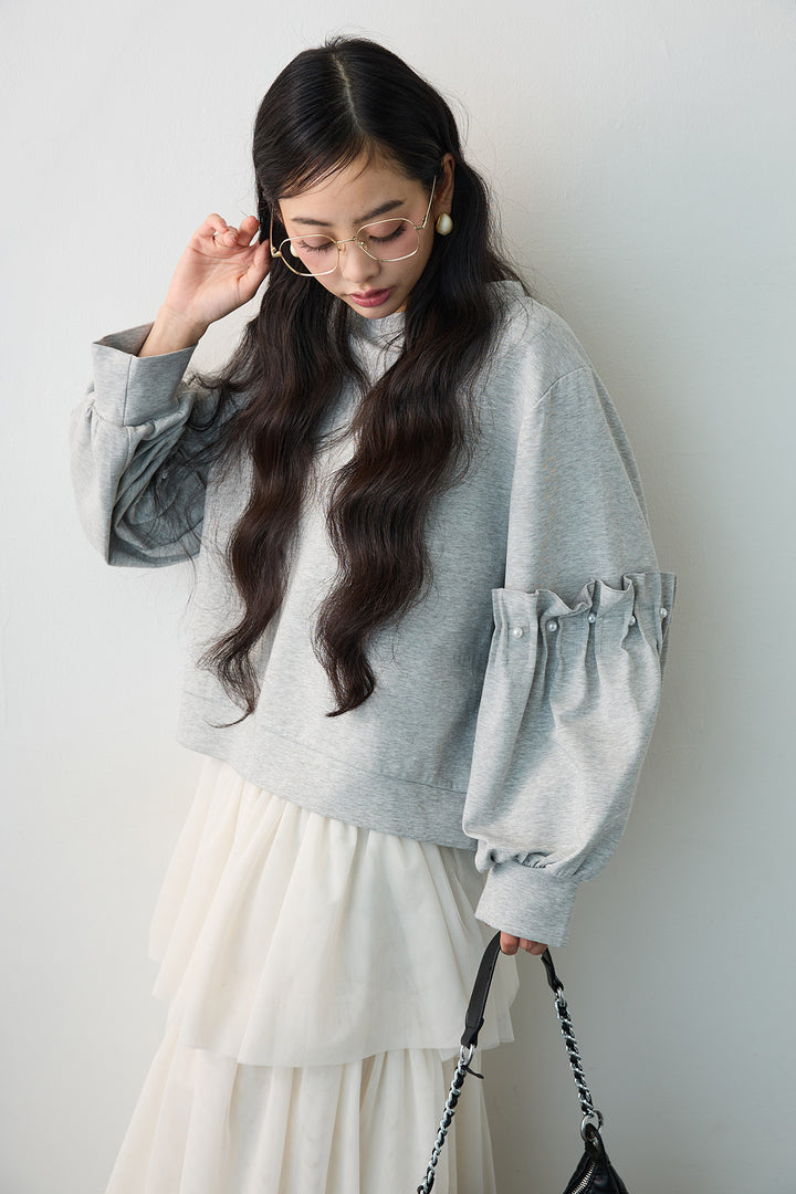 [予約]タックパールスリーブプルオーバー