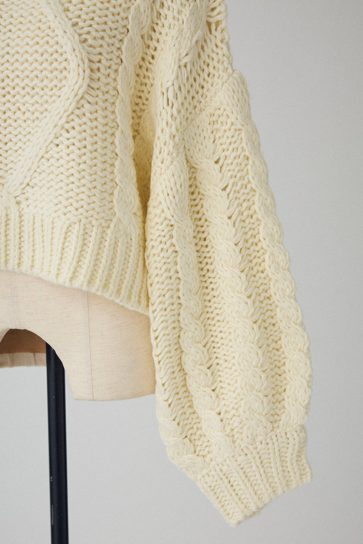 [予約]ローピングケーブルショートニット