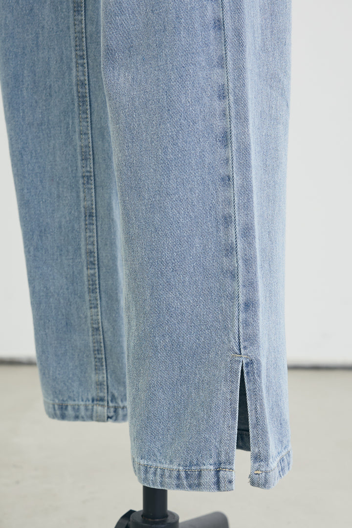[予約]サイドスリットスリムデニムパンツ