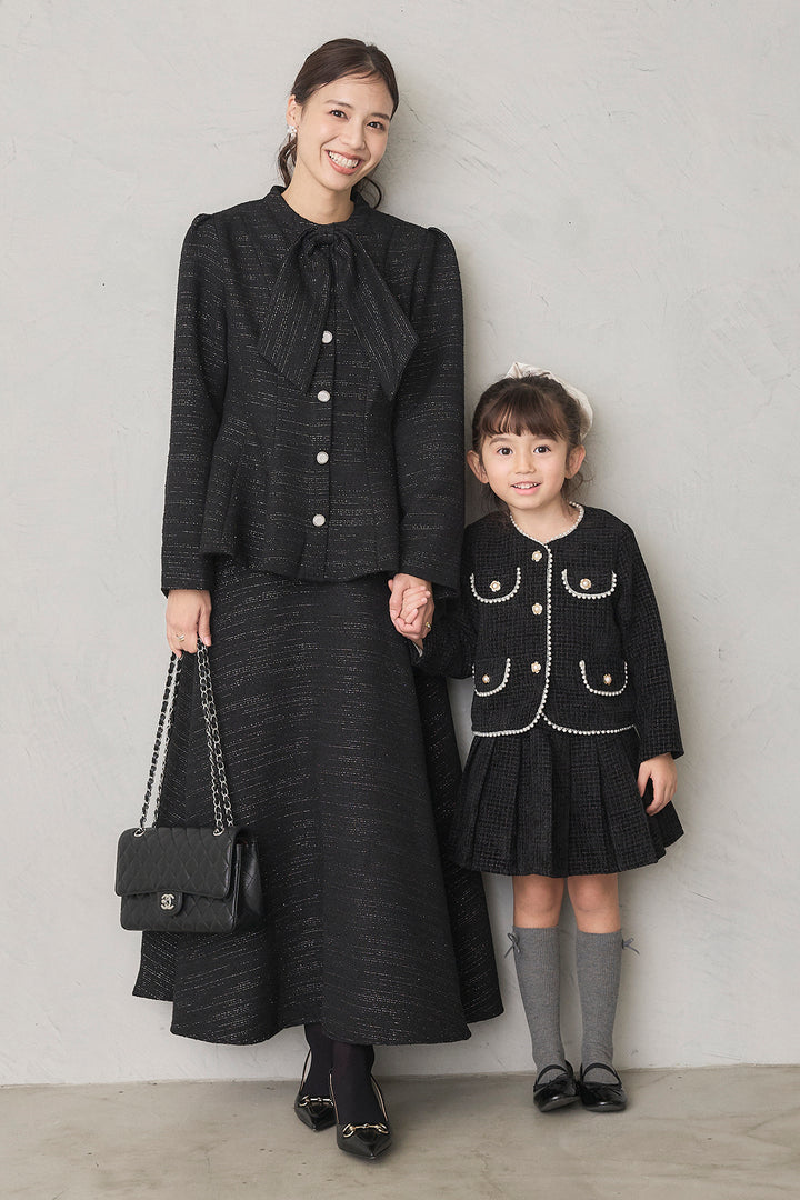 [予約]パールツイードジャケット＋プリーツスカートセット