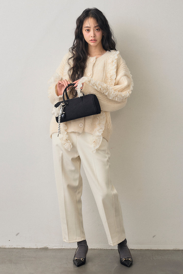 [予約]ウォームセンタープレス美ラインテーパードパンツ