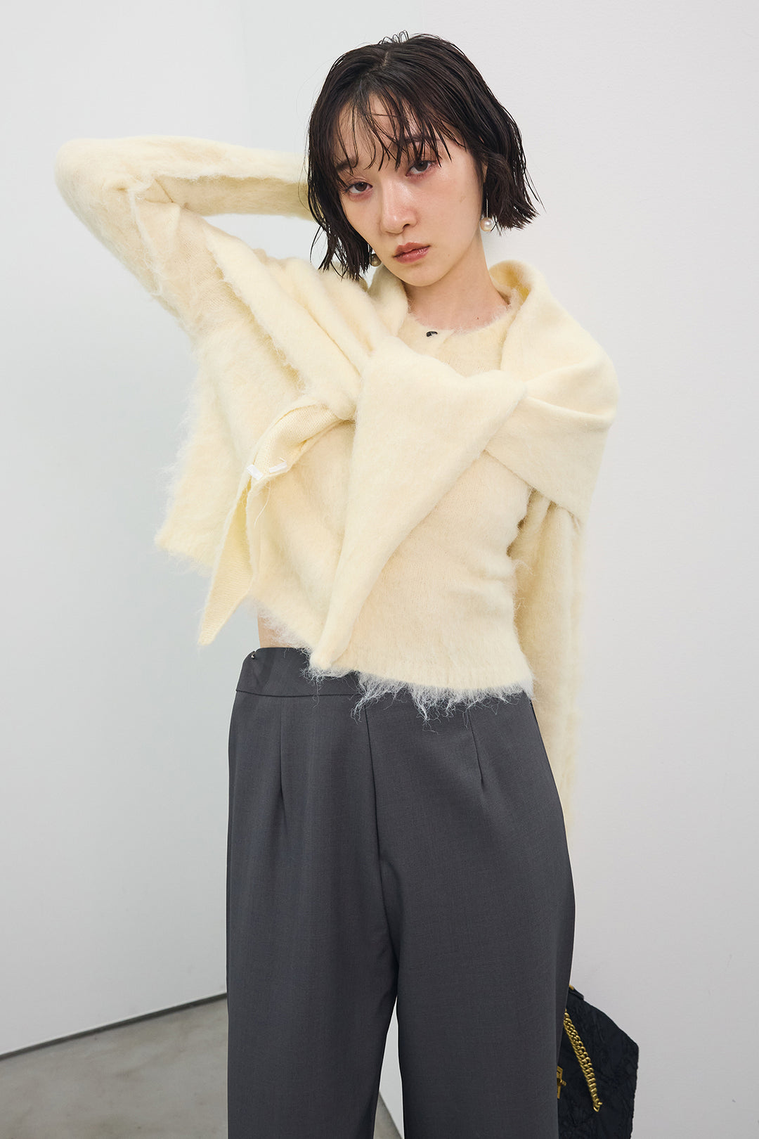 [予約]モヘアタッチトライアングルスカーフ
