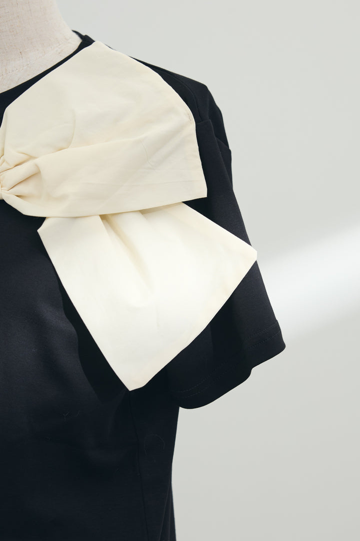 [予約]ショルダーリボンポイントTシャツ