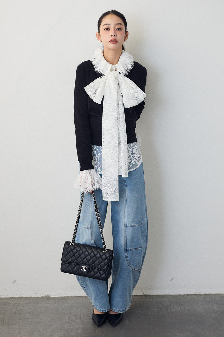 [予約]カシュクールデザインニット