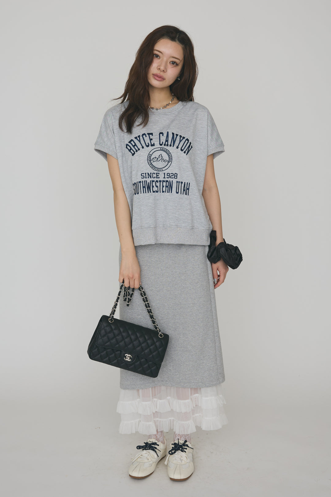 [予約]フリルヘムスウェットスリットスカート