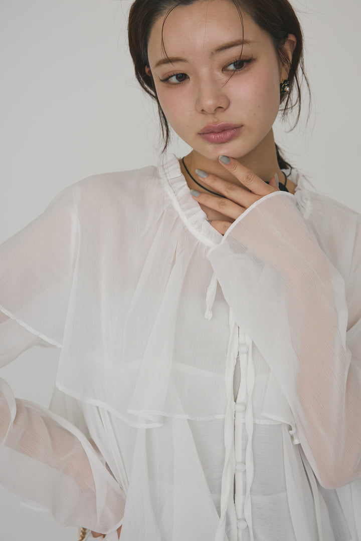 [予約]エアリーシフォンティアードブラウス