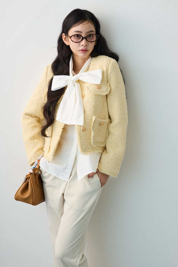 [予約]ビッグリボンボウタイベーシックブラウス