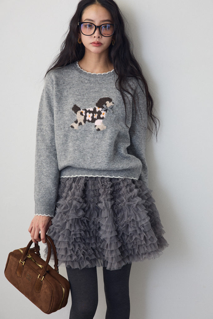 [予約]ドッグジャガードニット