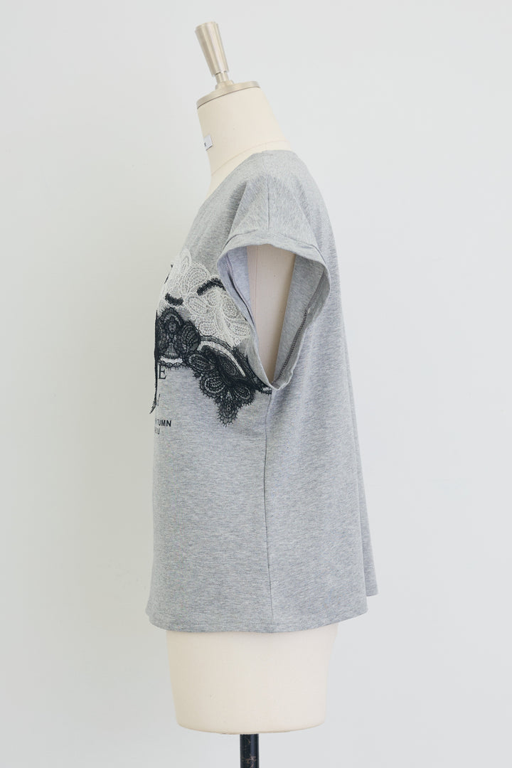 [予約]レースデザインロゴTシャツ