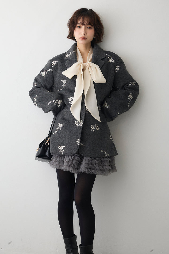 [予約]フラワーエンブロイダリーモッサジャケット