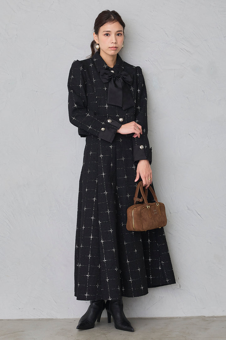 [予約]クラシックラインツイードリボン2wayセットアップ