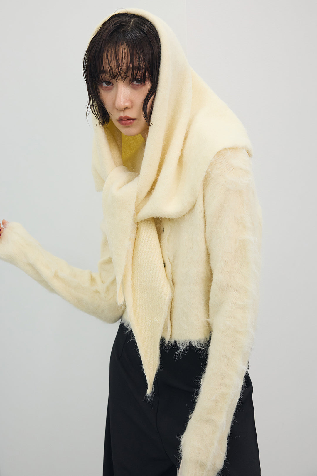 [予約]モヘアタッチトライアングルスカーフ