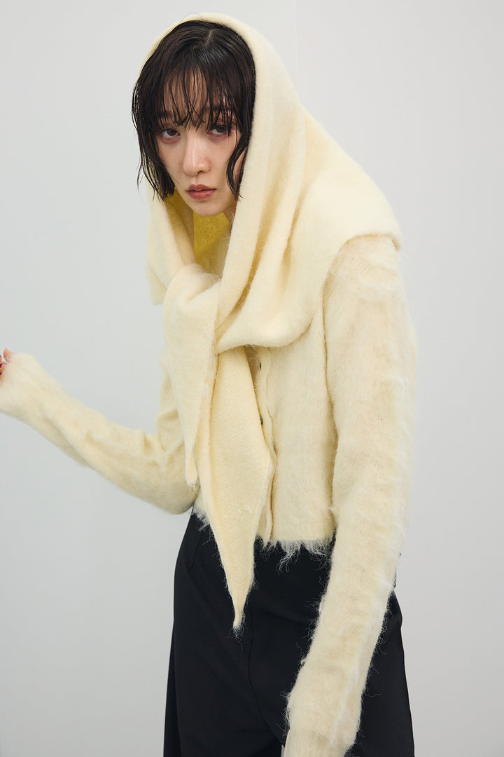 [予約]モヘアタッチトライアングルスカーフ