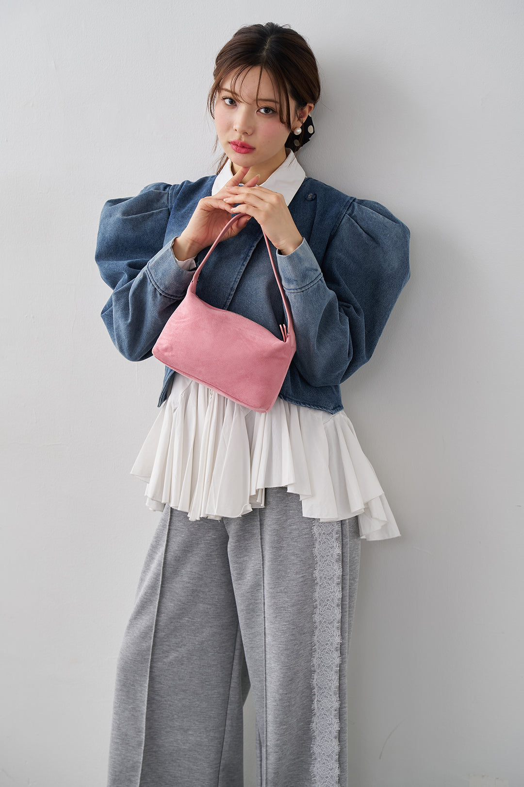 [予約]パフスリーブショートデニムジャケット