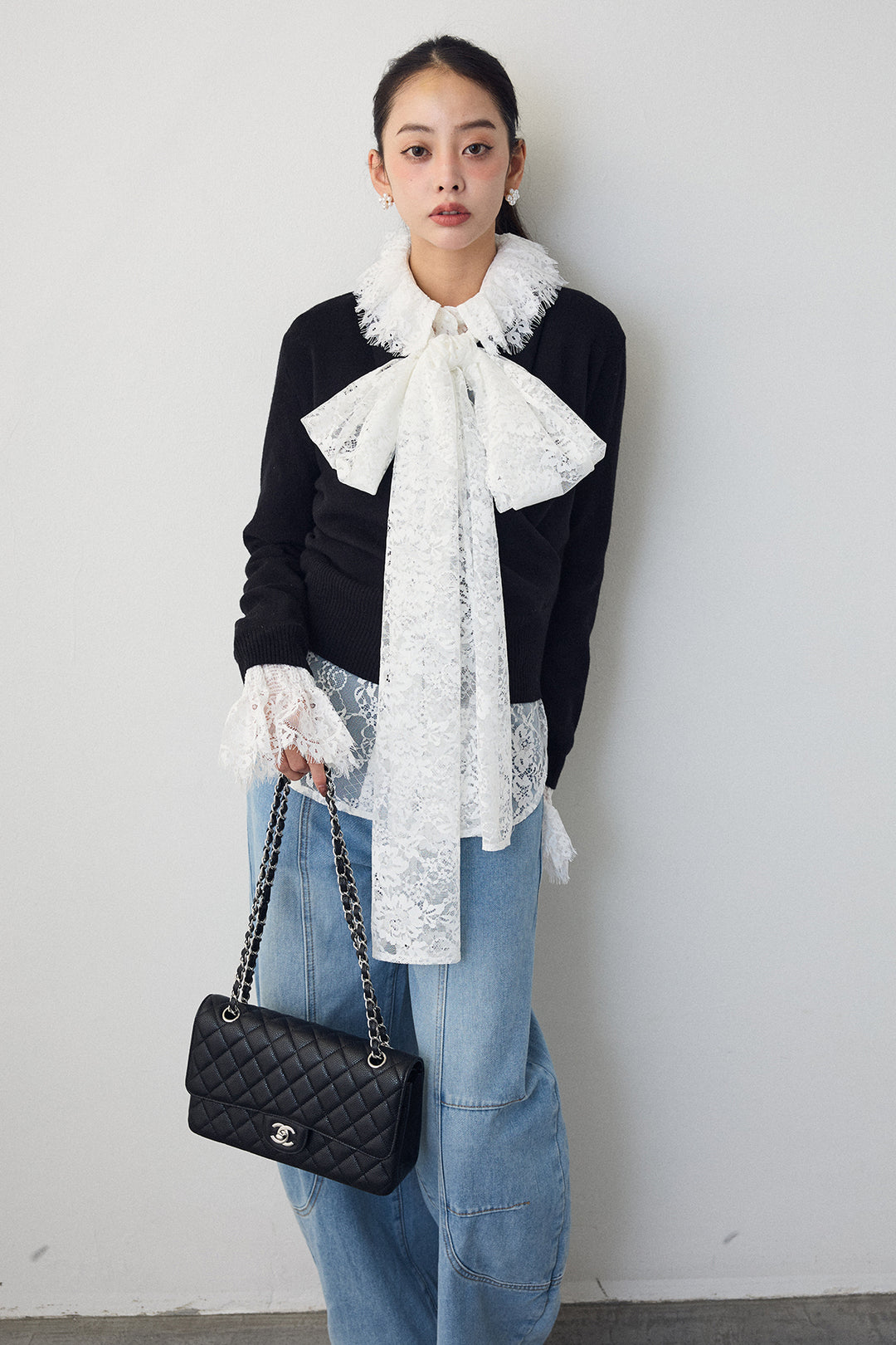 [予約]カシュクールデザインニット