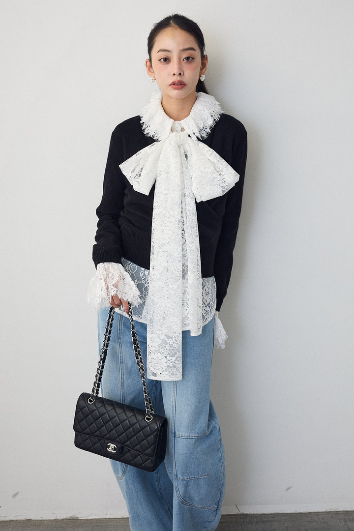 [予約]カシュクールデザインニット