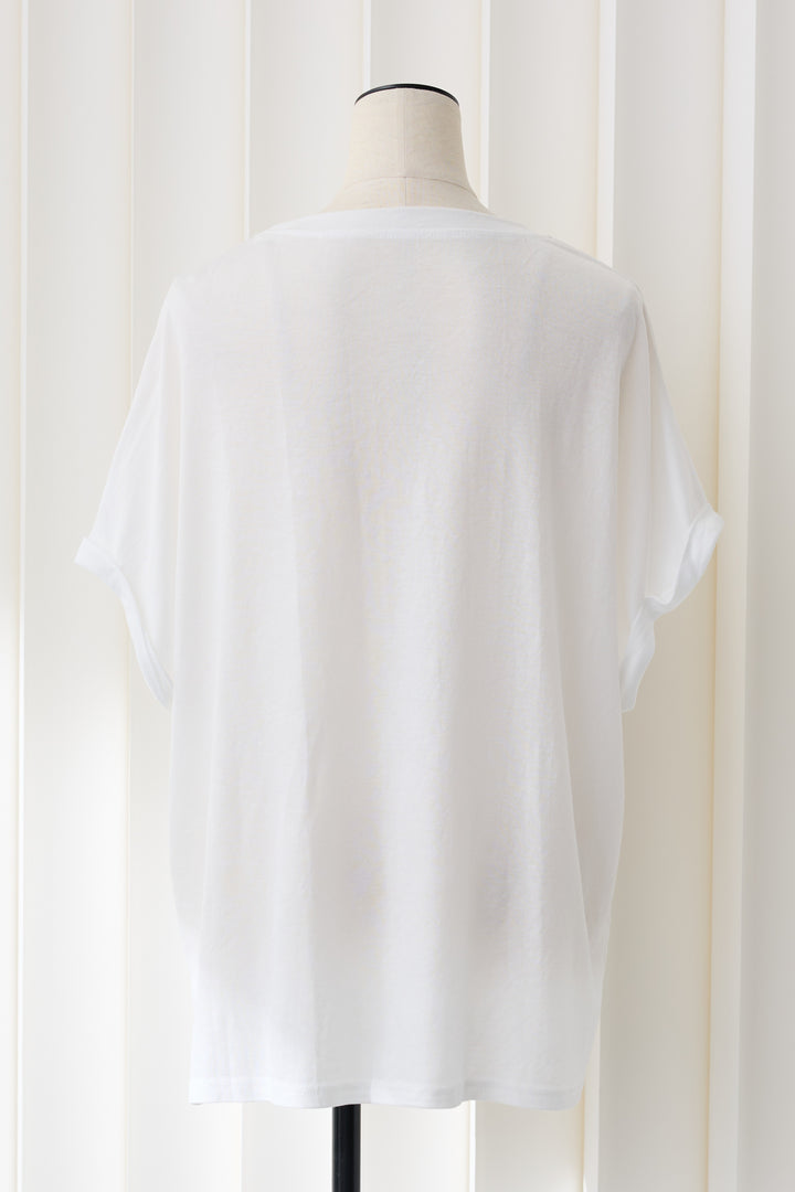 [予約]レースレイヤードロゴTシャツ