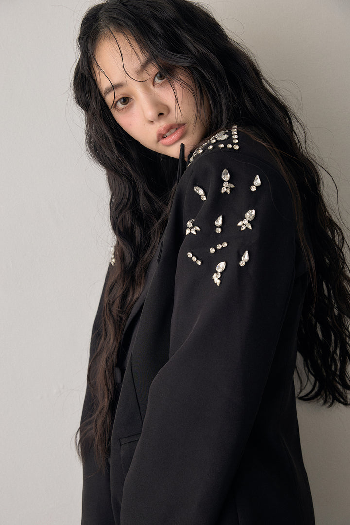 [予約]ショルダービジューマニッシュジャケット