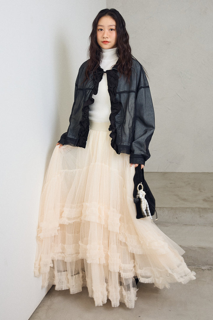 [予約]フェアリードレープチュールスカート