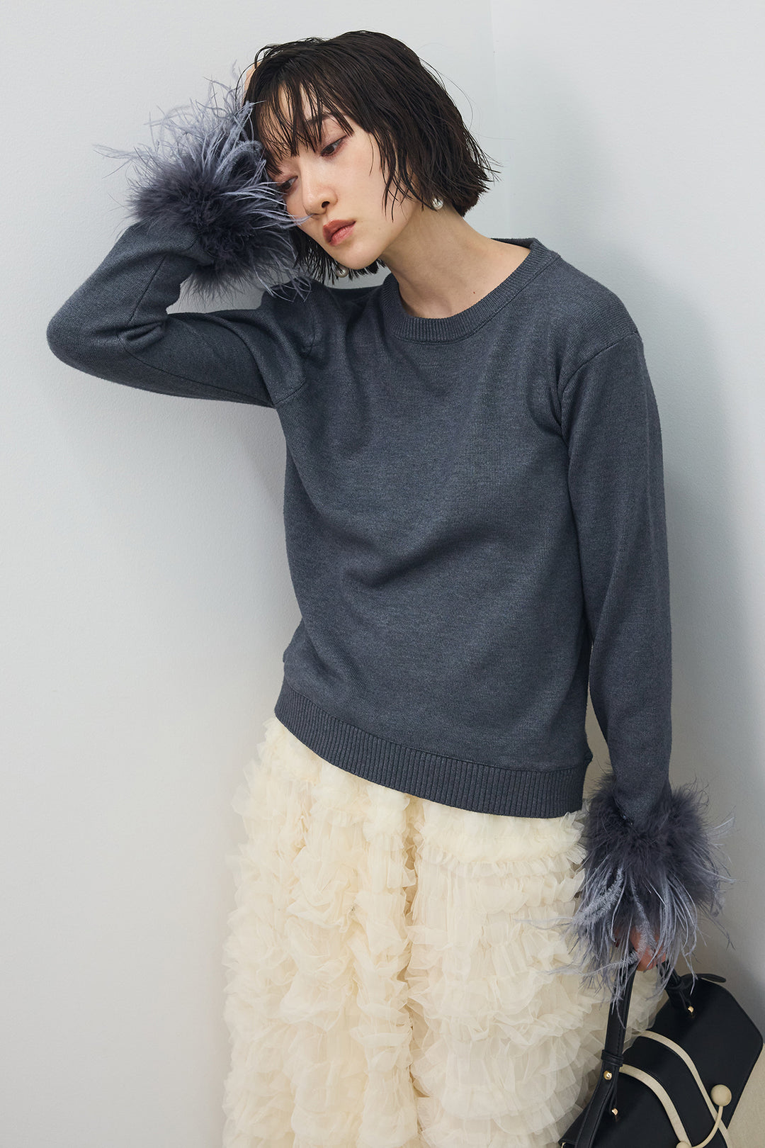 [予約]ロングファースリーブニット
