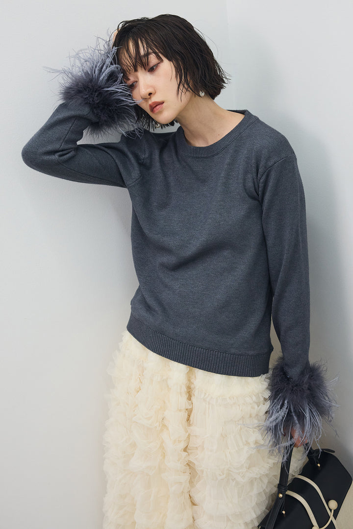[予約]ロングファースリーブニット