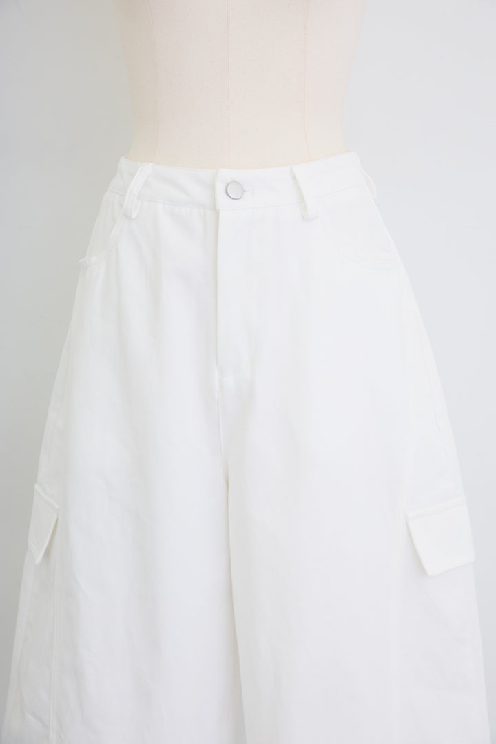 [予約]フリルワイドベルトセットハーフパンツ