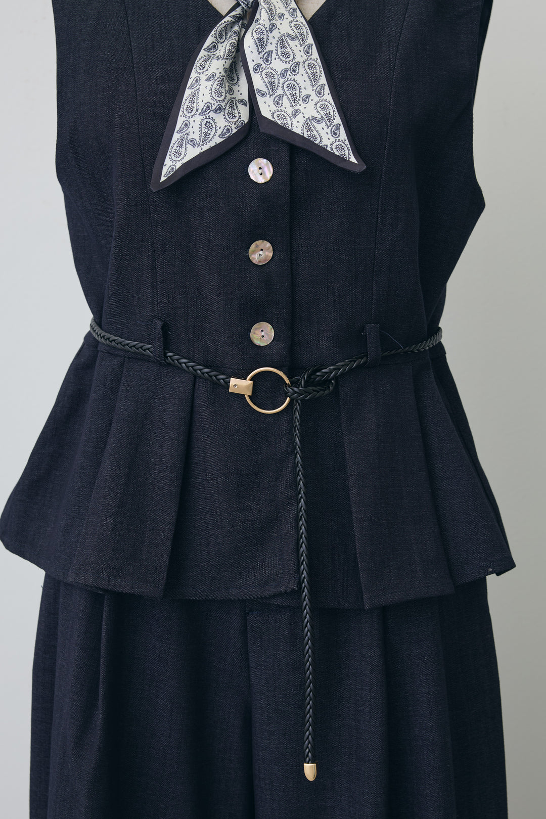 [予約]スカーフセットデニムマニッシュセットアップ