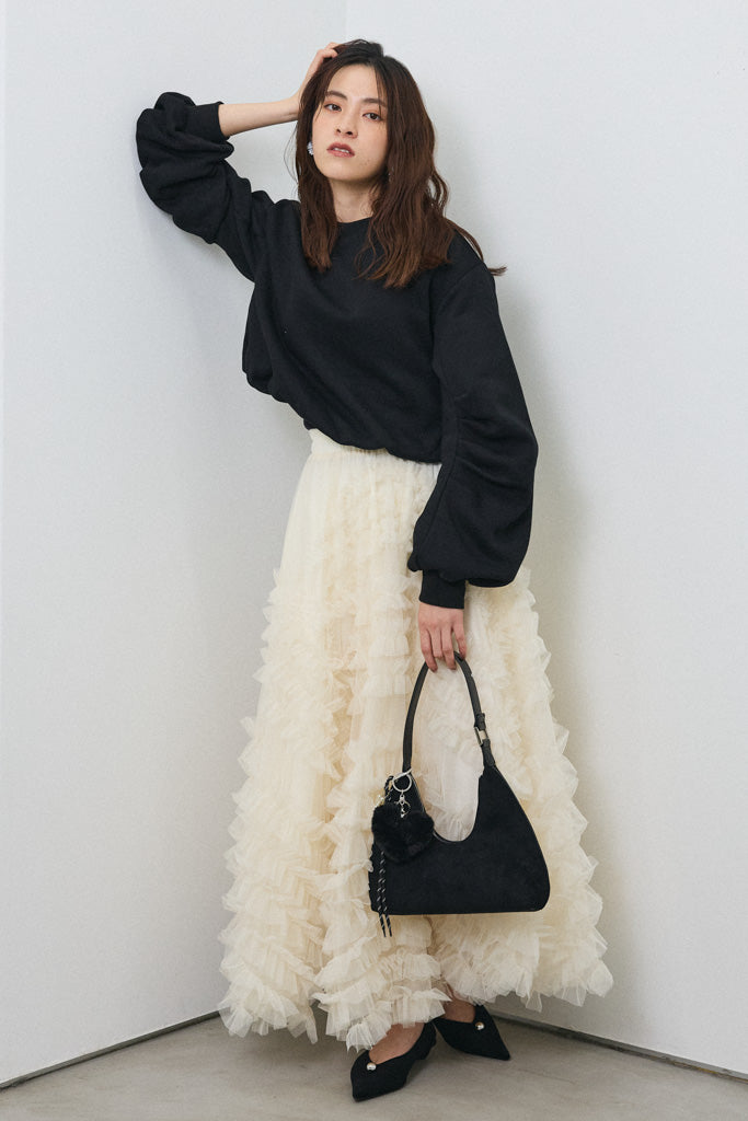 [予約]裏起毛バルーンスリーブプルオーバー