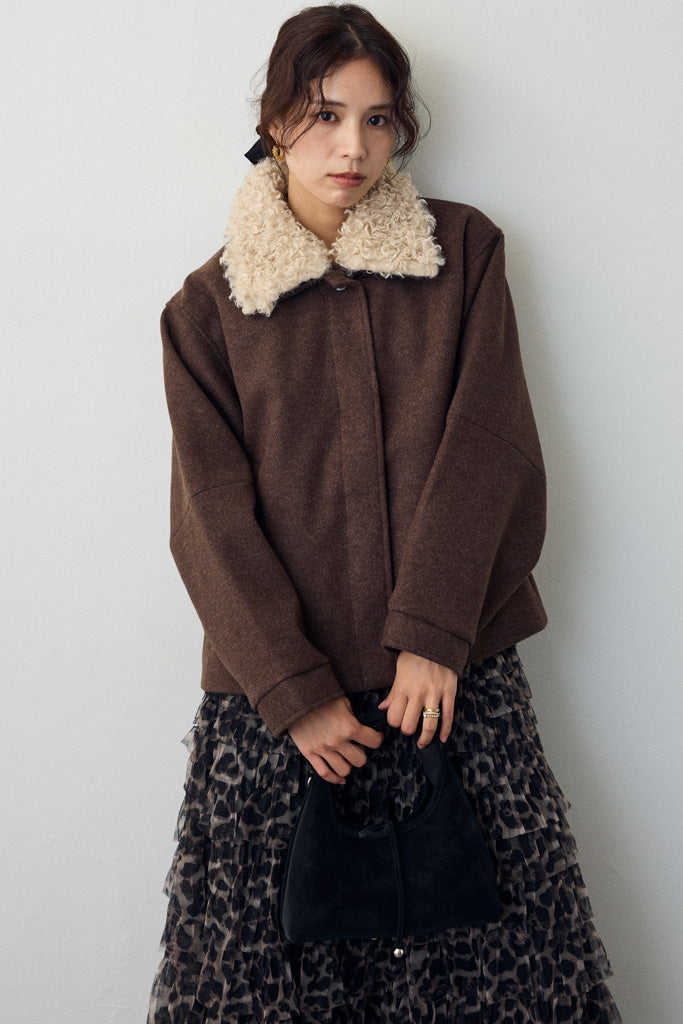 [予約]プードル襟2wayコート