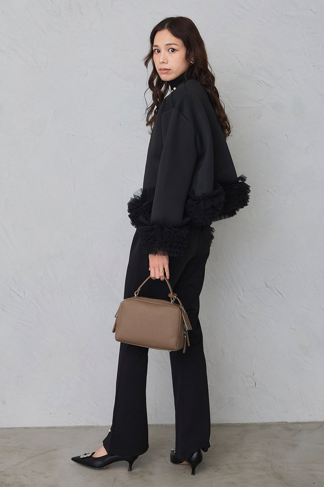 [予約]センタースリットパールパンツ