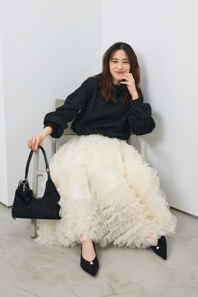 [予約]裏起毛バルーンスリーブプルオーバー