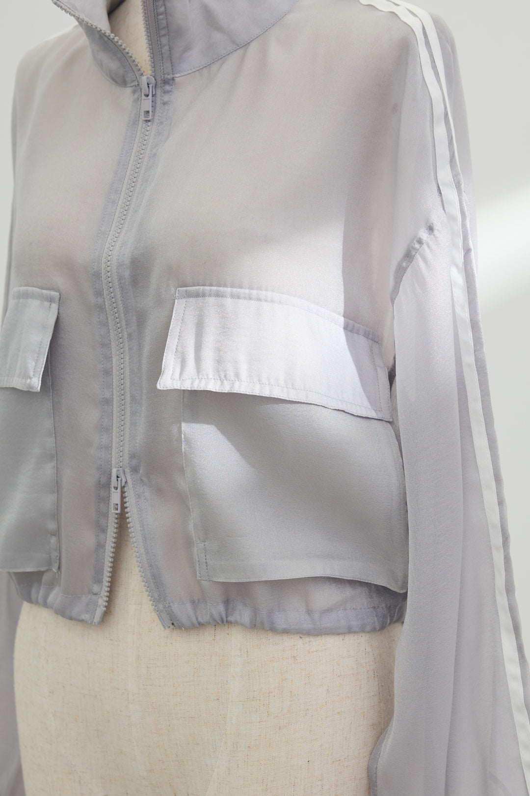 [予約]シアーオーガンジーサイドラインショートブルゾン